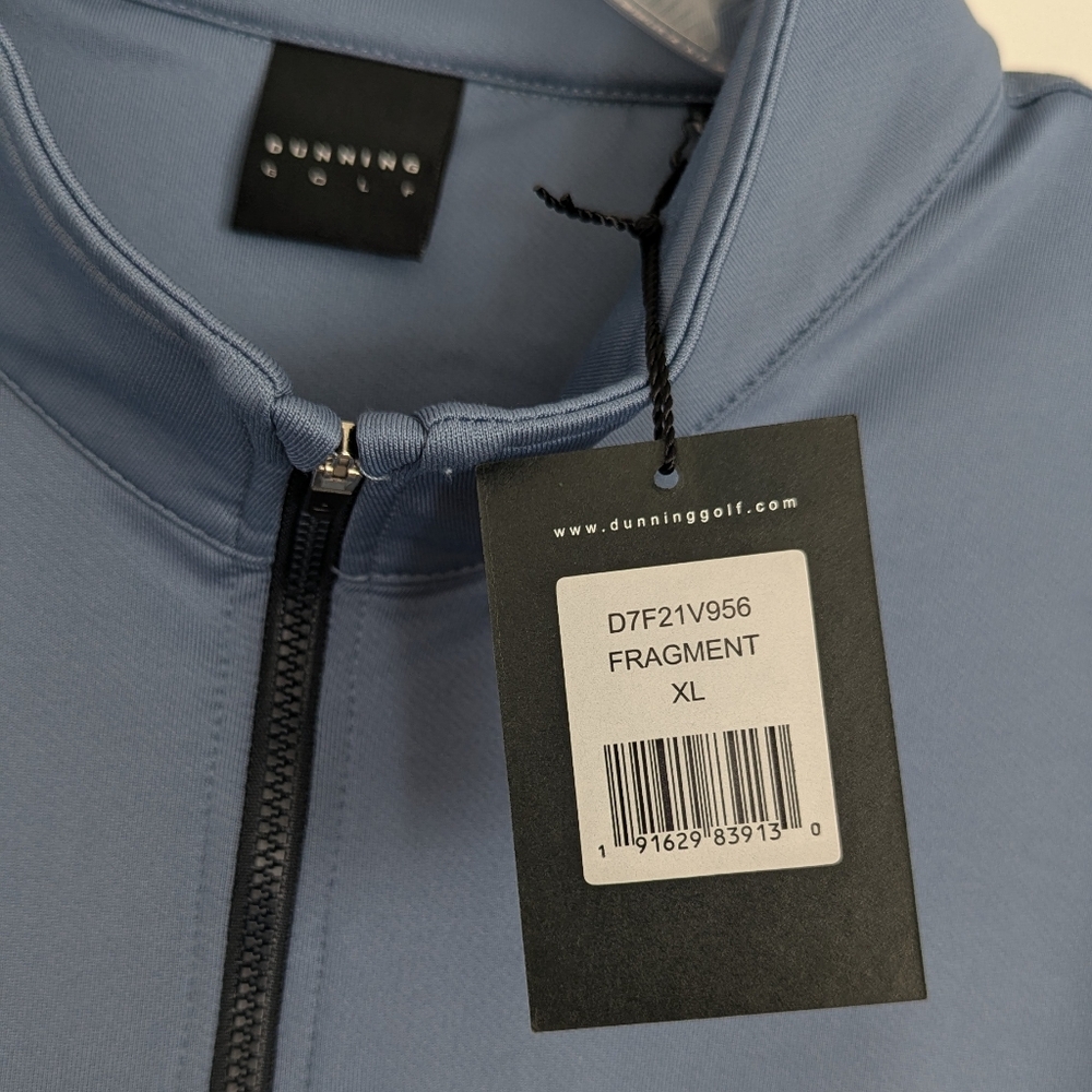 NWT Dunning Golf Men's Player Jersey Performance Quarter Zip Vest Sz XL - Picture 5 of 11
